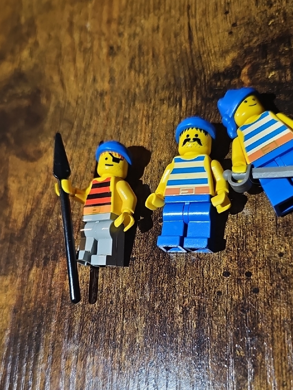 Vintage Lego Pirate Ship Figures With Weapons Collectors Rare Toy 90s Striped - Picture 3 of 4